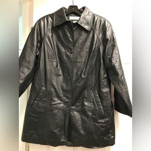 Women leather coat